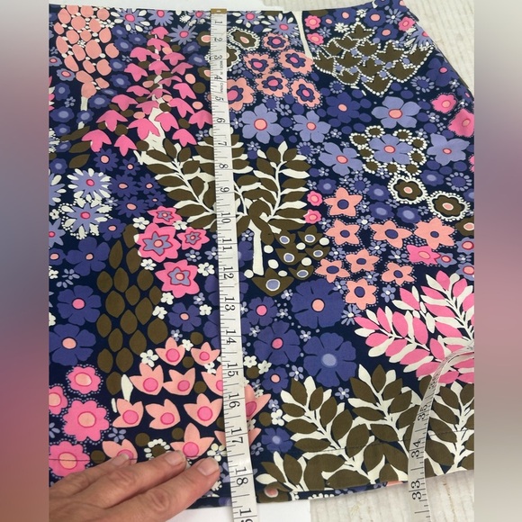 Talbots Pink Blue Floral Career Preppy Skirt SZ 8 Petite - Picture 4 of 8